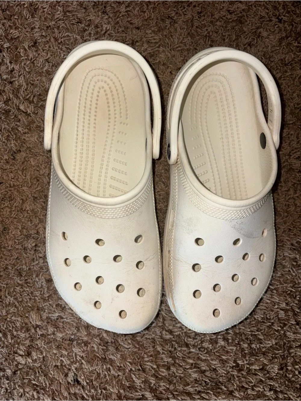Women’s/Men’s White Casual Crocs Shoes M-8 W-10